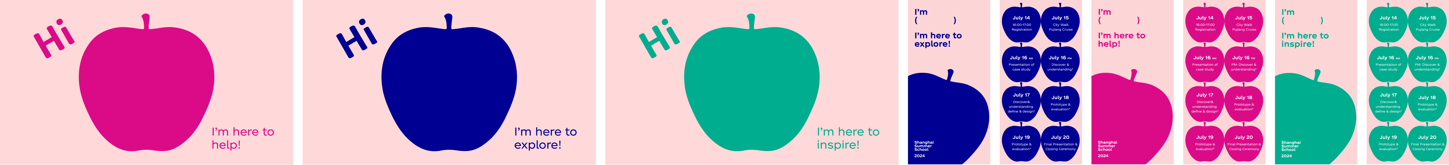 Shanghai Summer School badge and schedule row